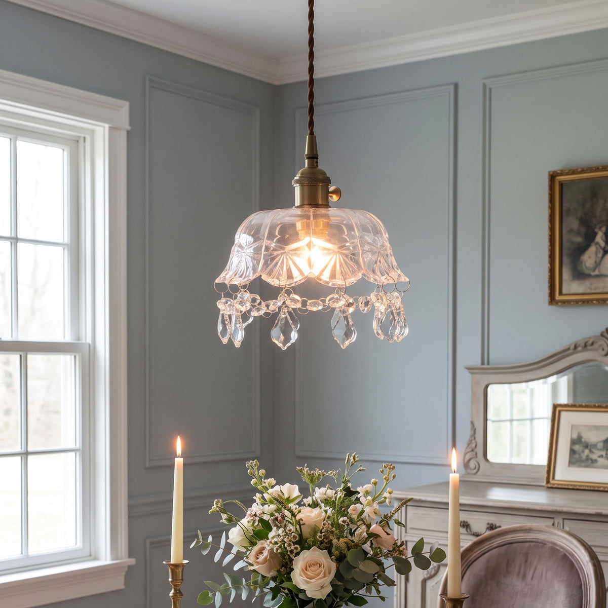 Evelina Crystal Pendant Light