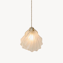 Faye Ribbed Shell Pendant Light