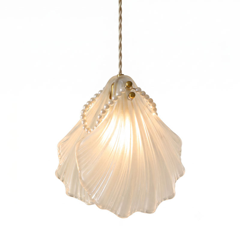 Faye Ribbed Shell Pendant Light