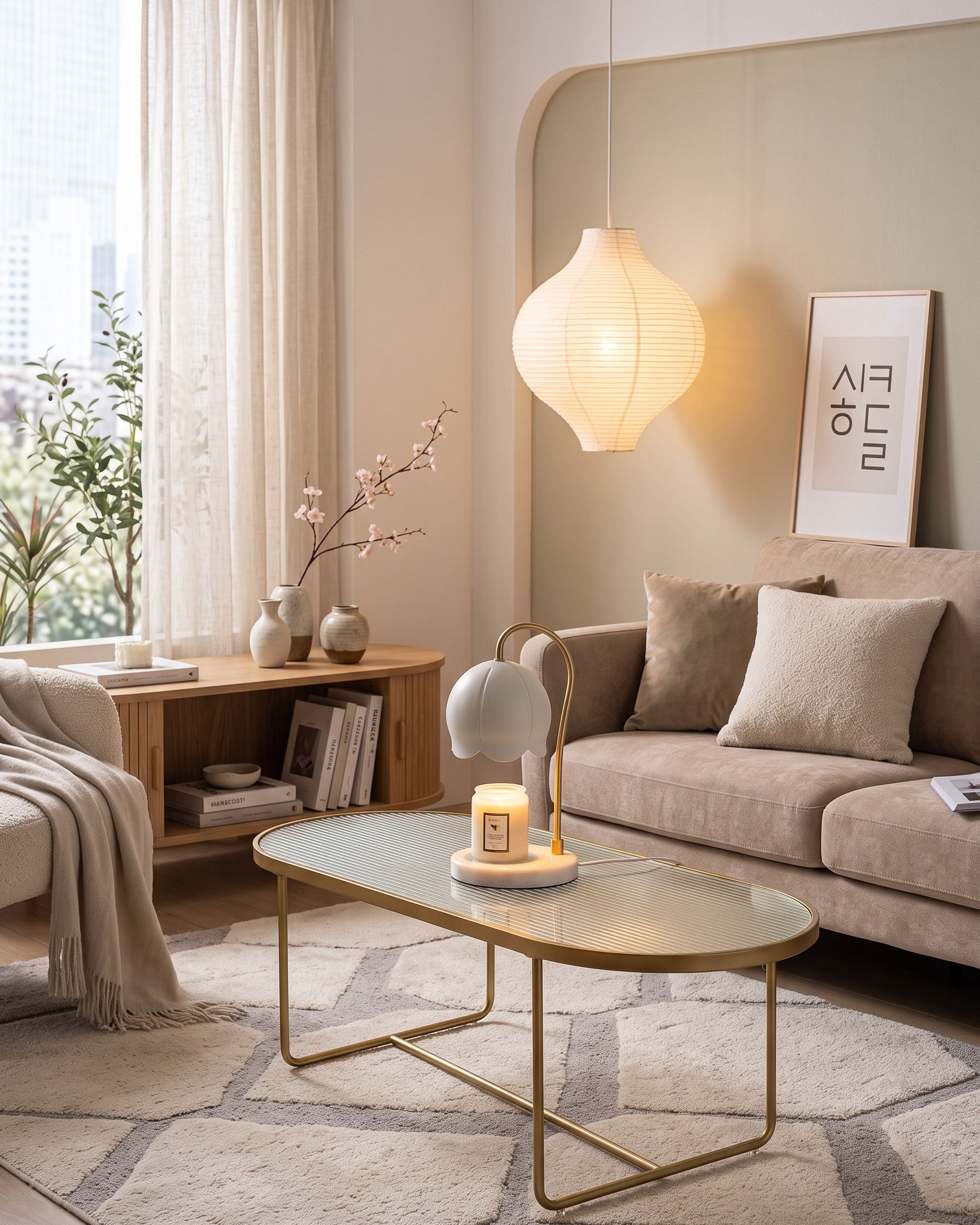 Fia Elegant Curved Table Lamp