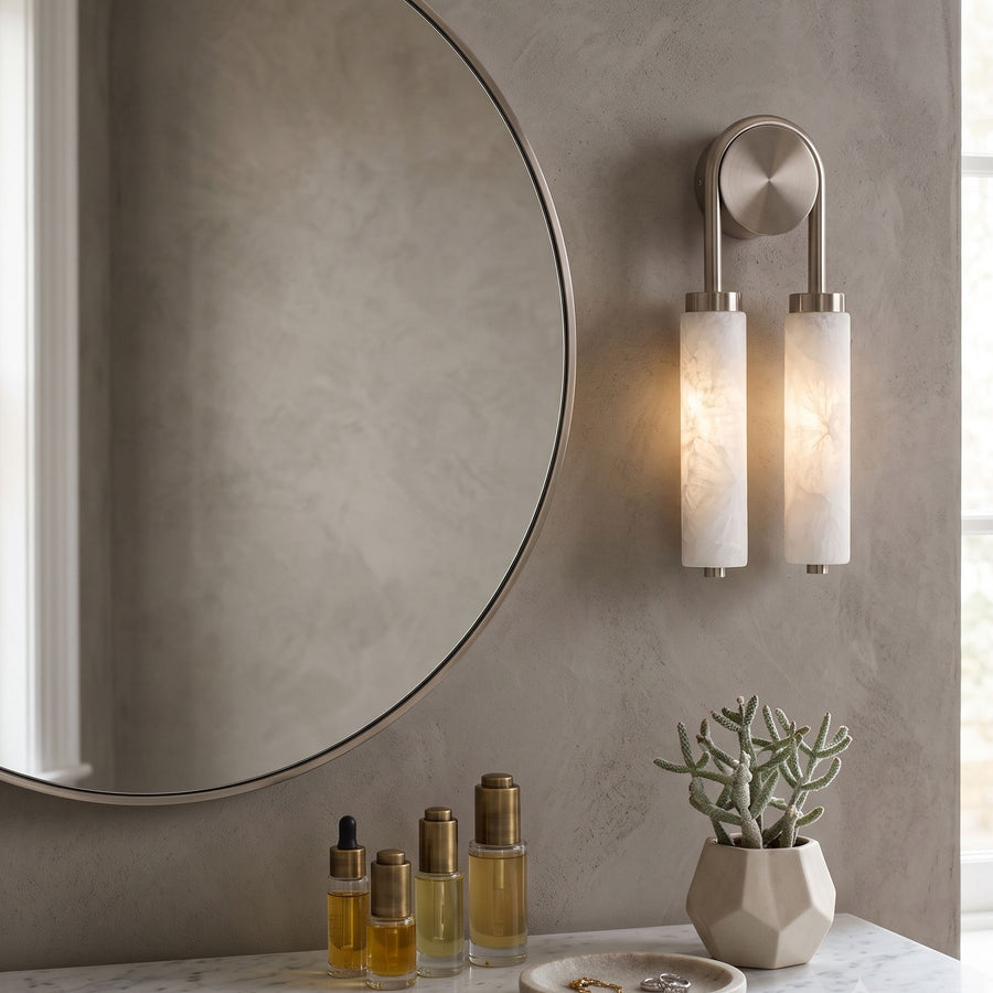 Finnian Minimalist Double Wall Sconce – detail 4