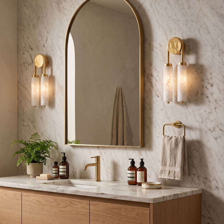 Finnian Minimalist Double Wall Sconce – detail 2
