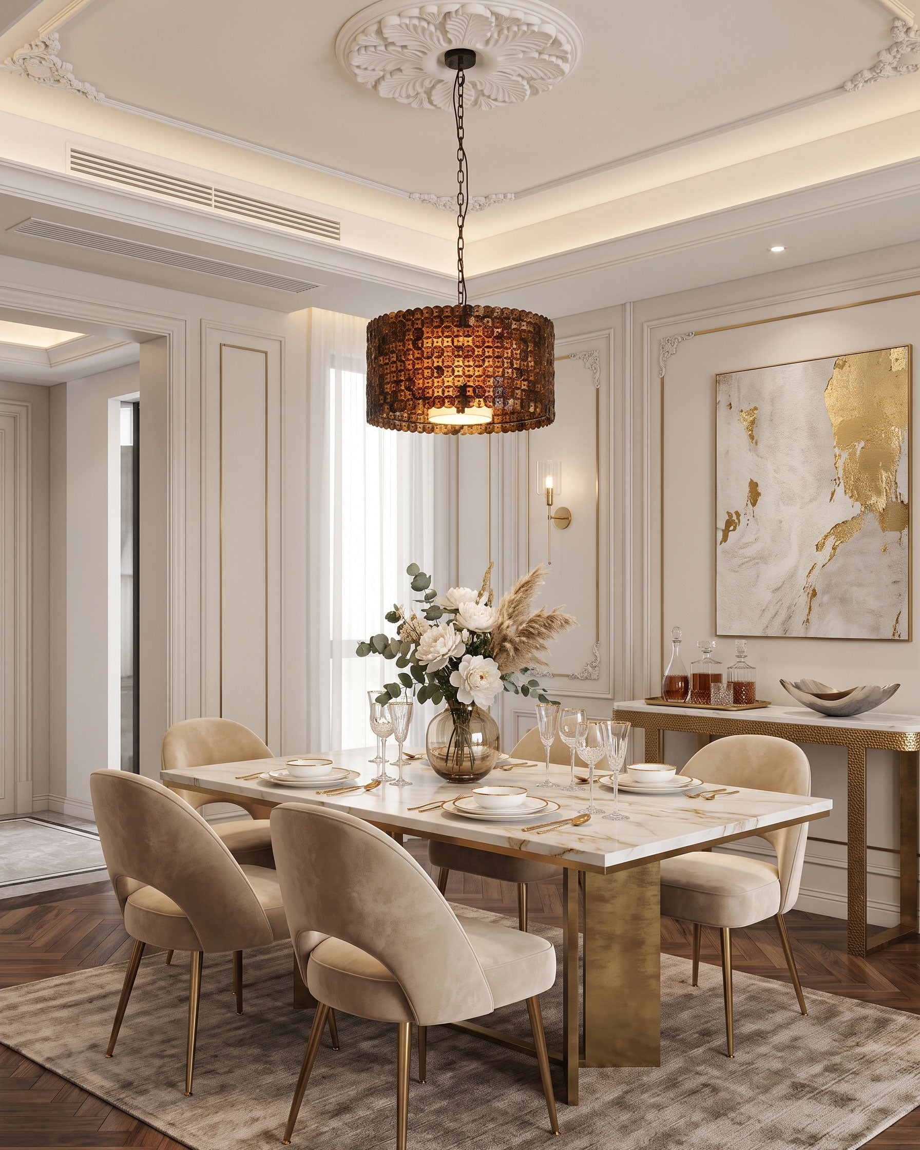 Finnick Rustic Disc Pendant Light
