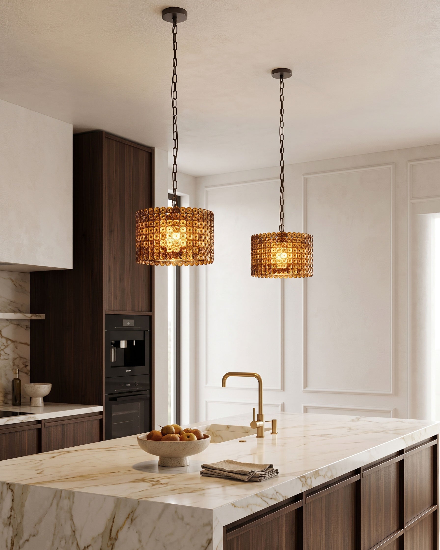 Finnick Rustic Disc Pendant Light