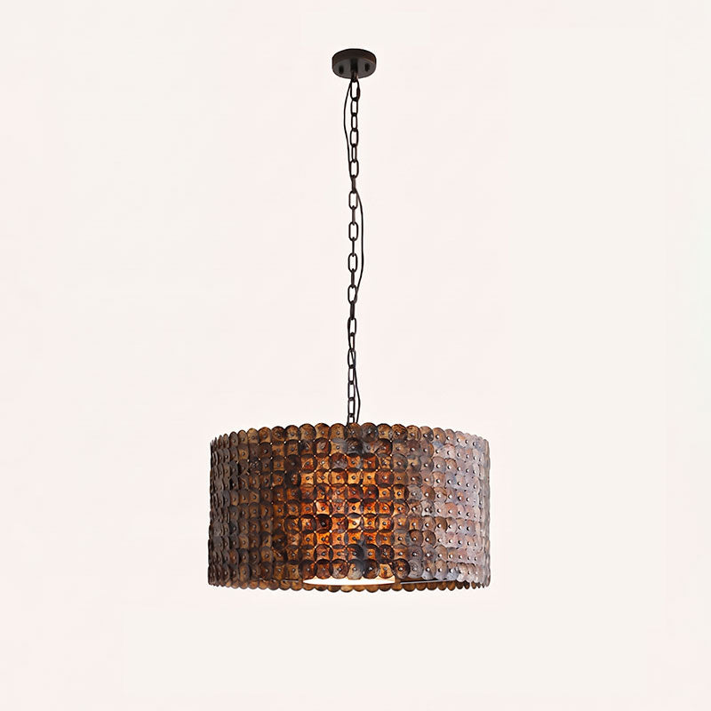 Finnick Rustic Disc Pendant Light