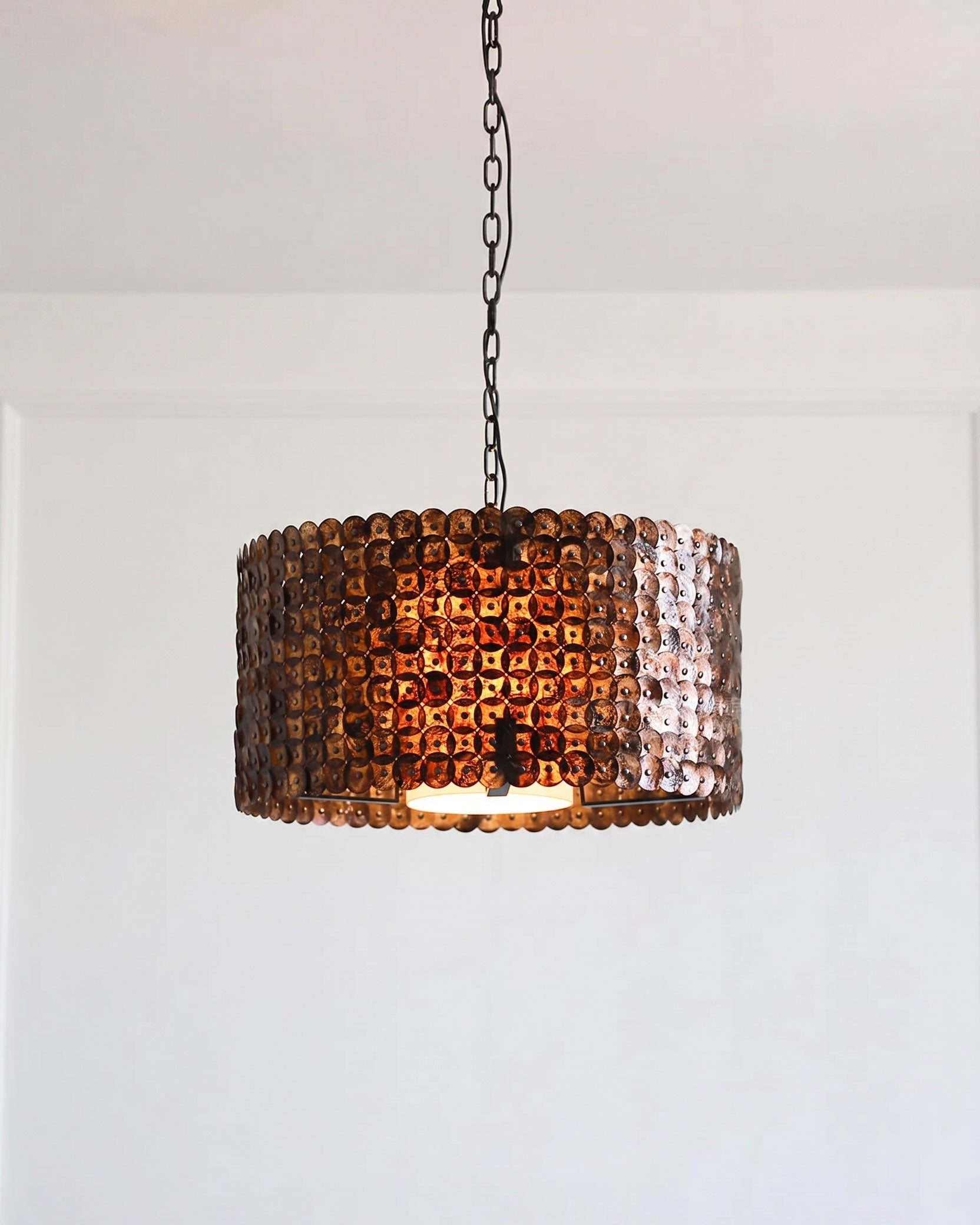 Finnick Rustic Disc Pendant Light