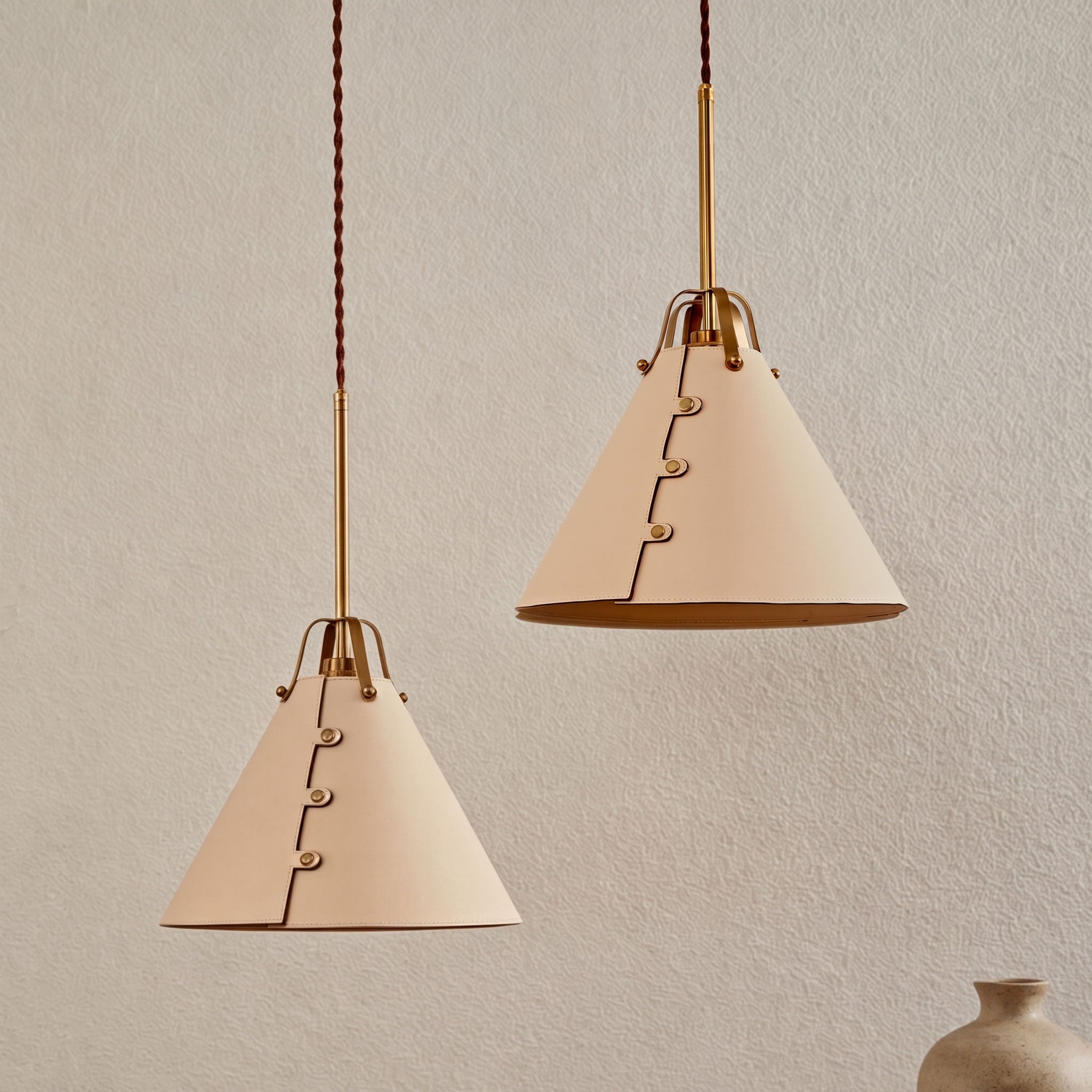 Fintan Stitched Cone Pendant Light