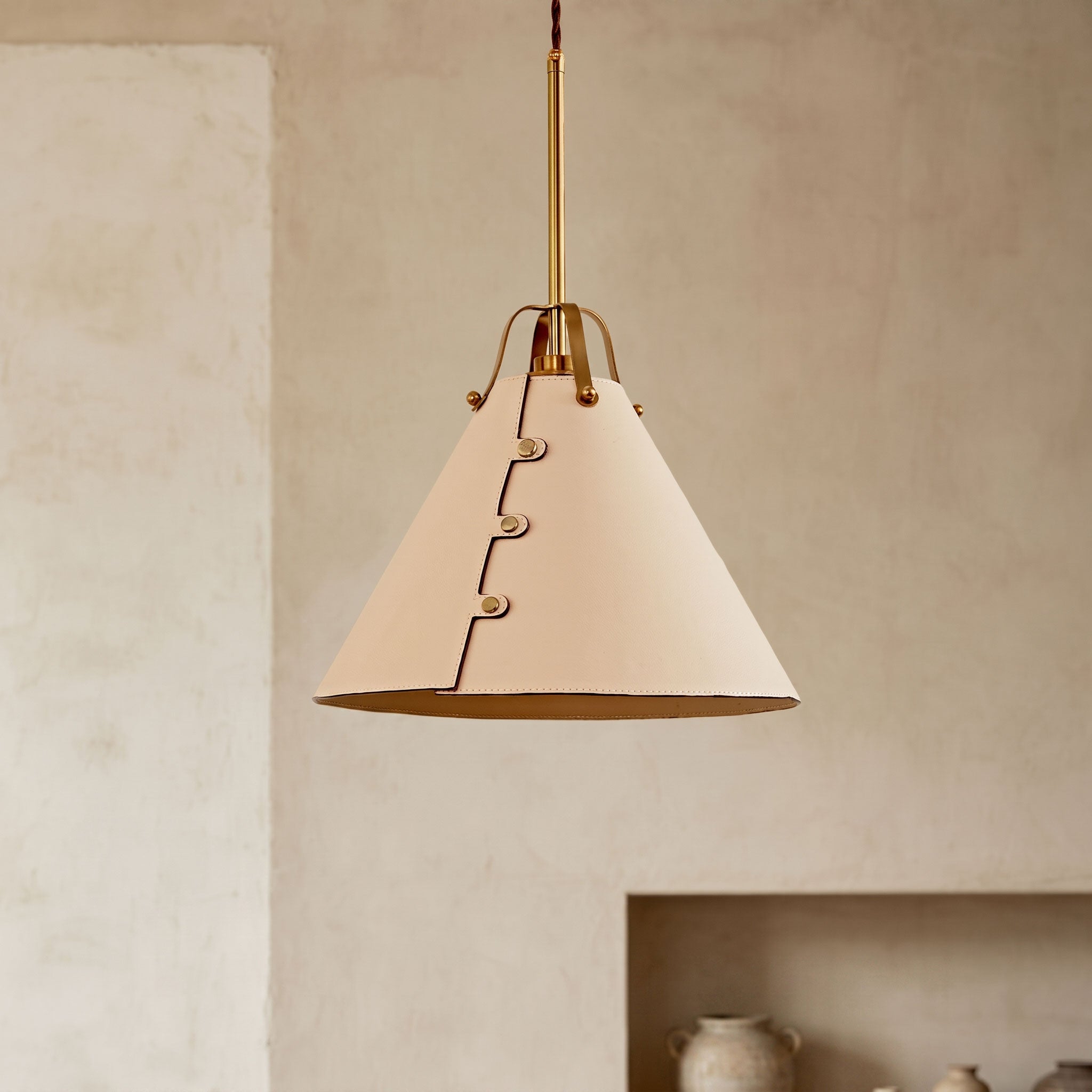 Fintan Stitched Cone Pendant Light