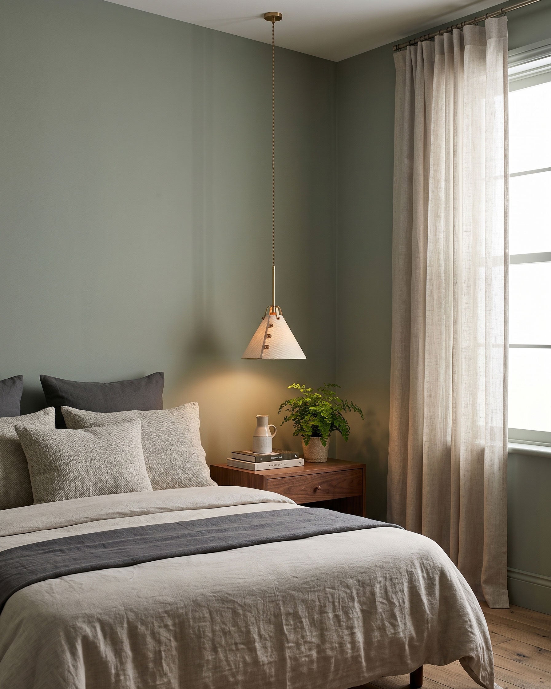 Fintan Stitched Cone Pendant Light