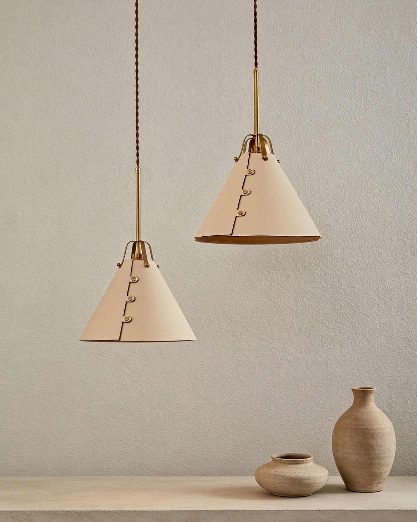 Fintan Stitched Cone Pendant Light