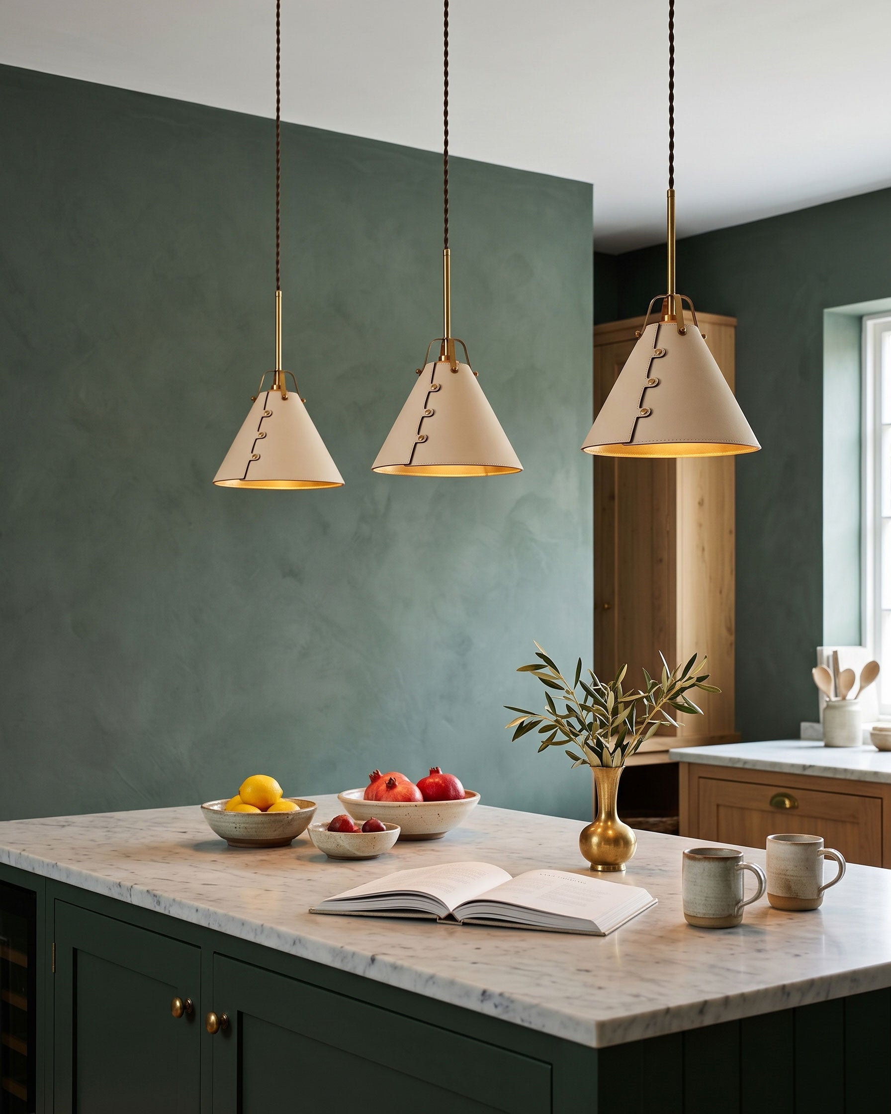 Fintan Stitched Cone Pendant Light