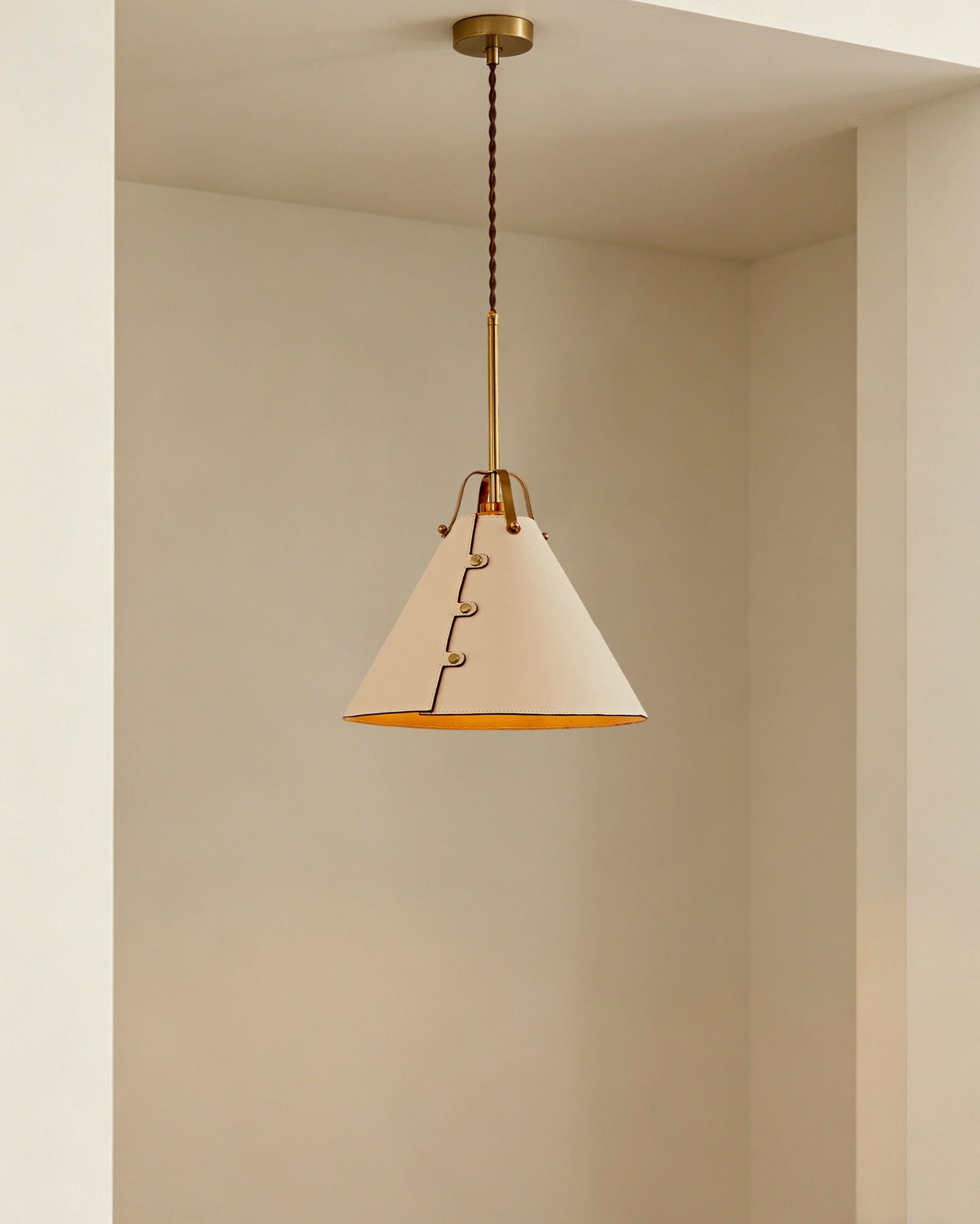 Fintan Stitched Cone Pendant Light
