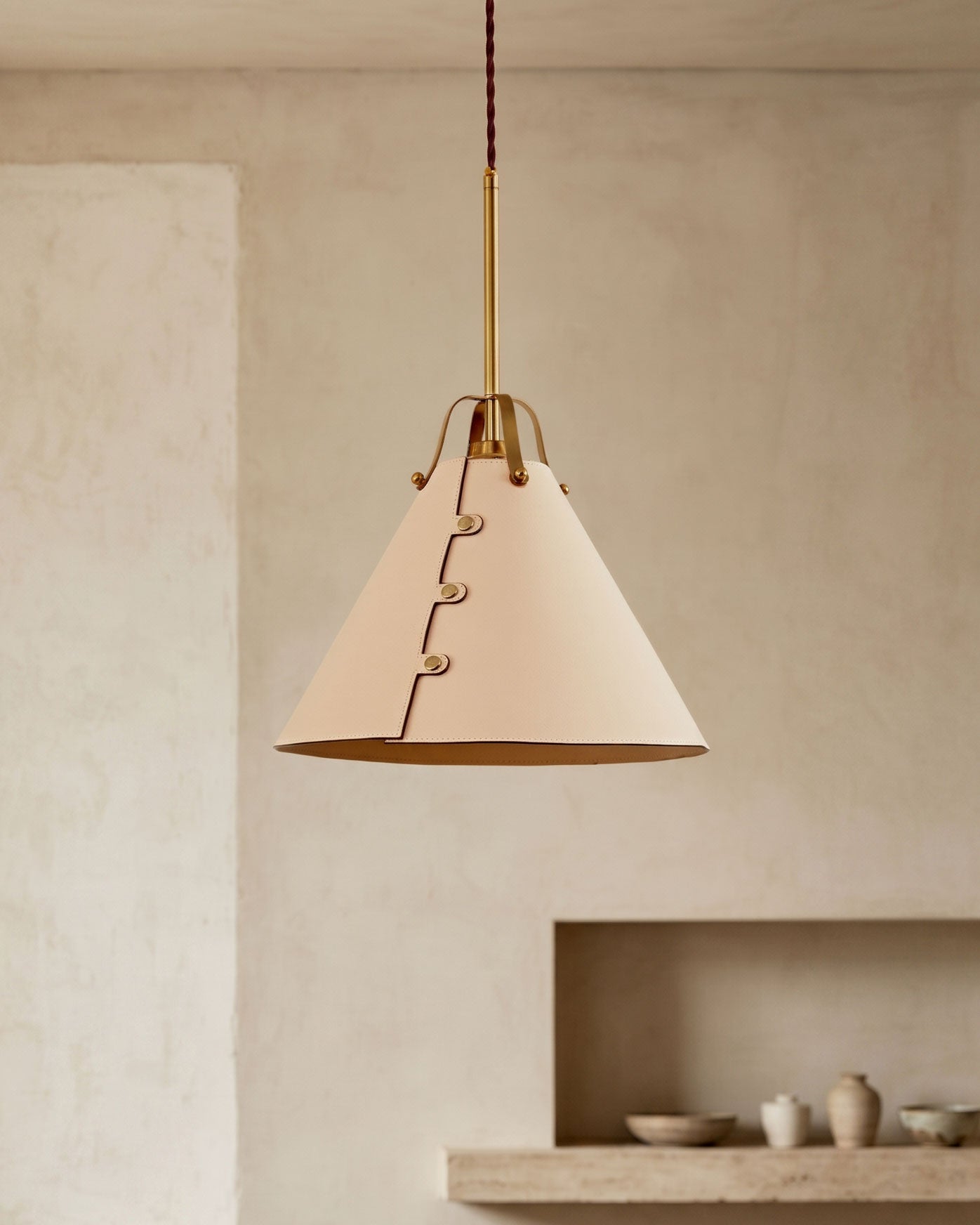 Fintan Stitched Cone Pendant Light