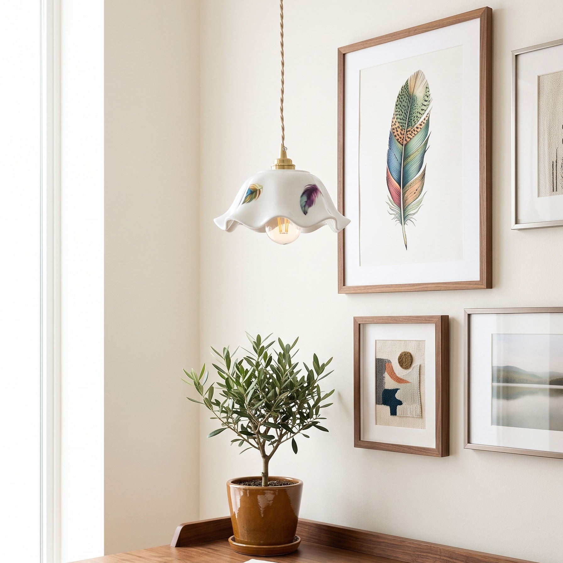 Fiona Hand-Painted Pendant Light