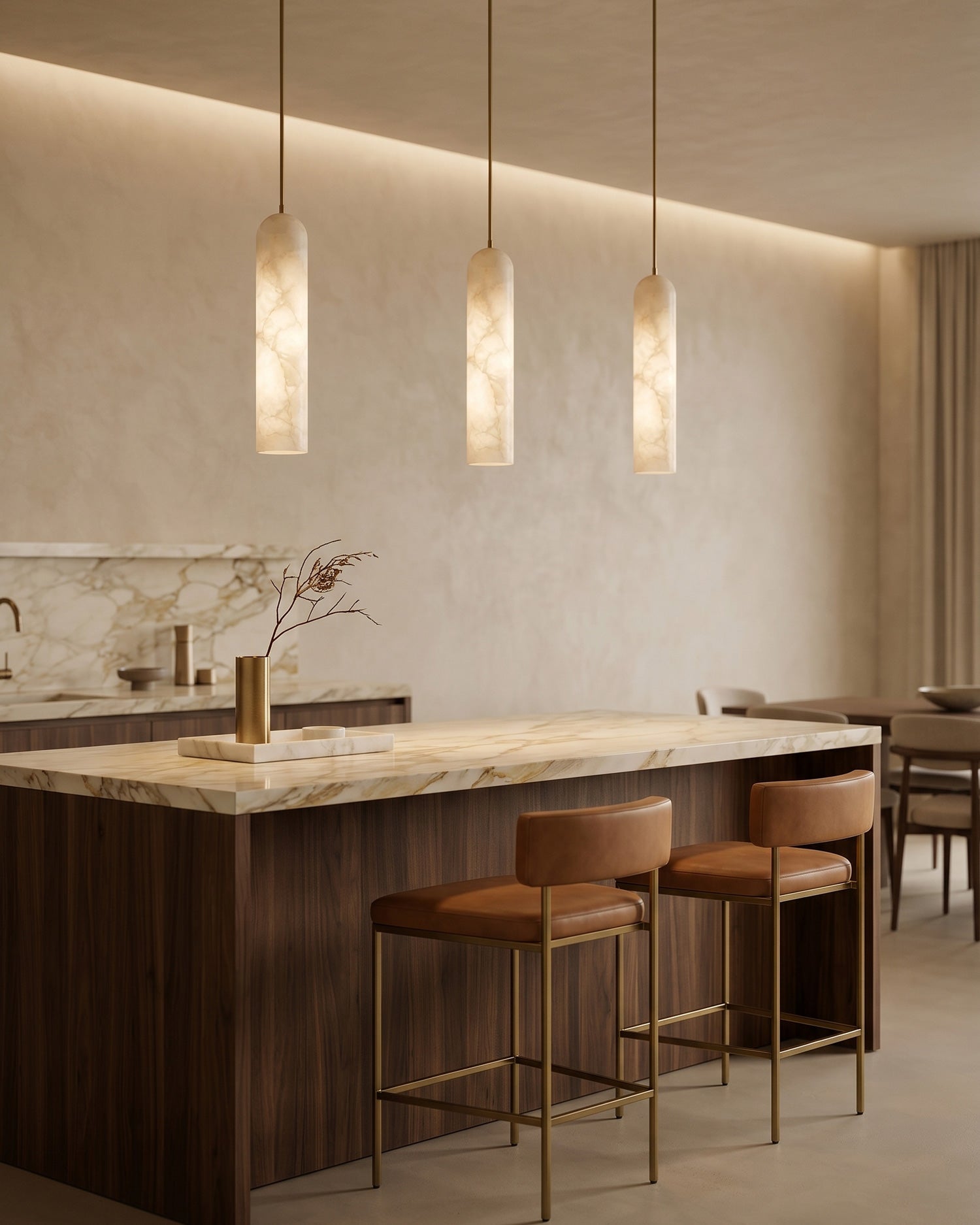 Float Alabaster Pendant Light