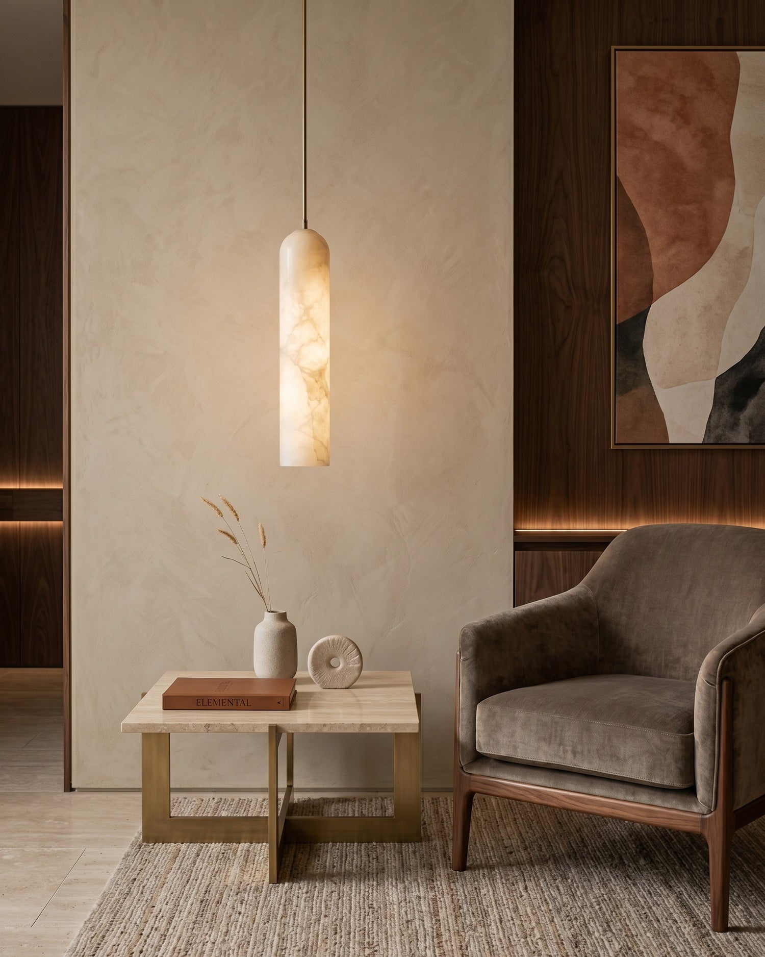 Float Alabaster Pendant Light