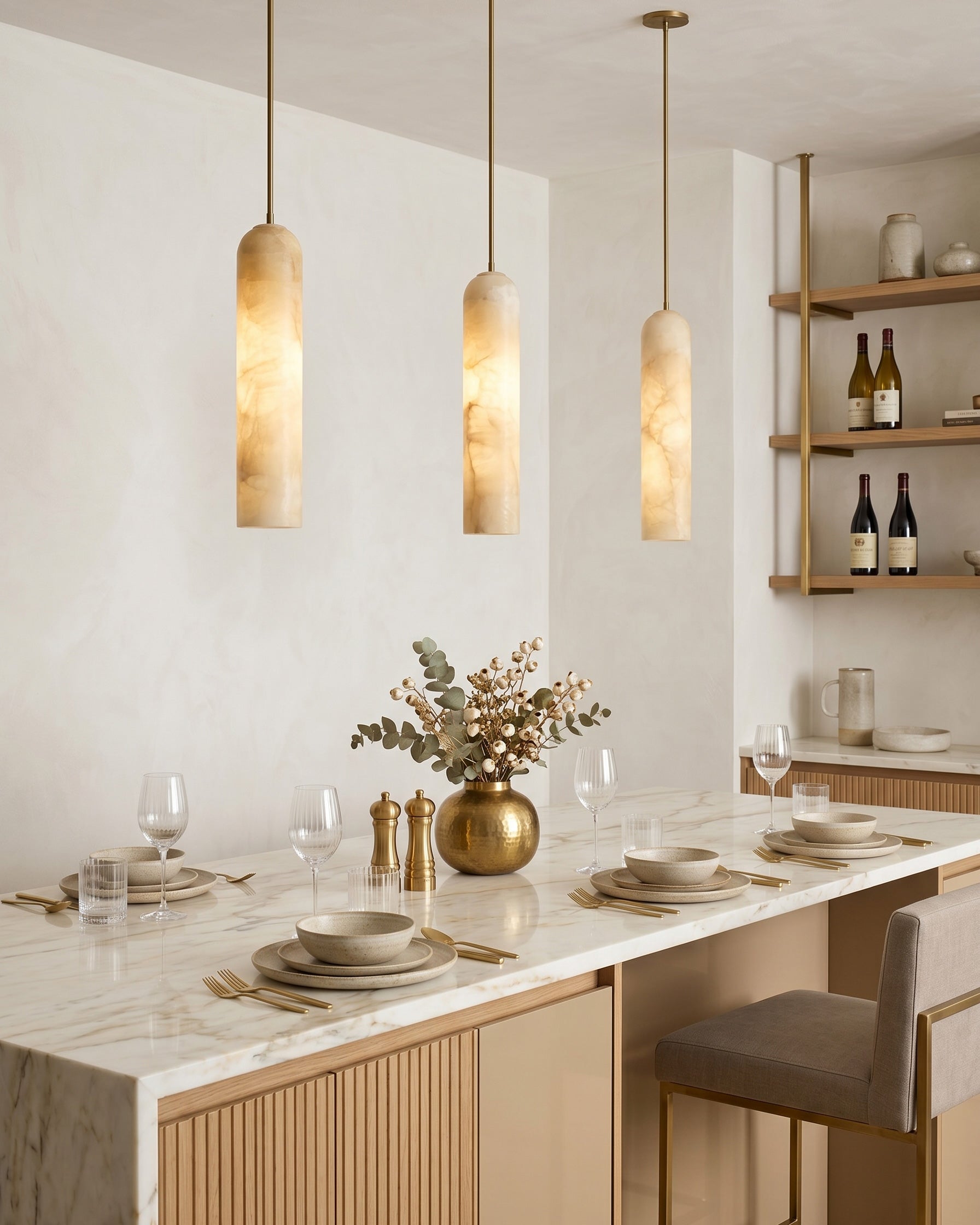 Float Alabaster Pendant Light
