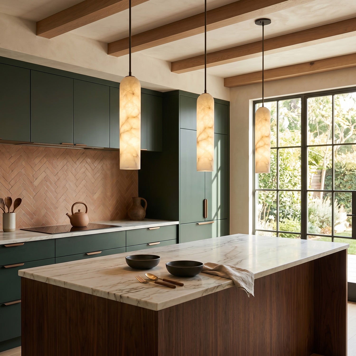 Float Alabaster Pendant Light