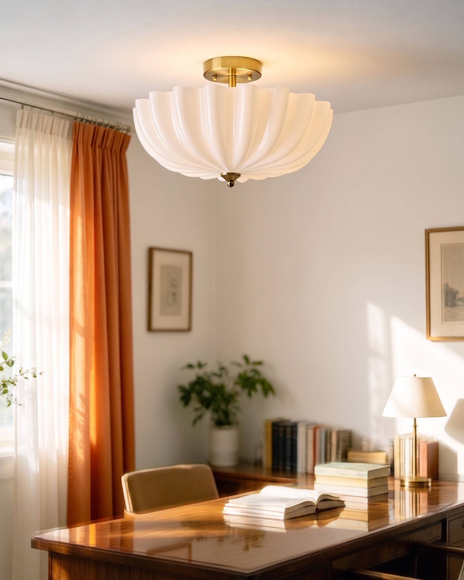 Linnea Scalloped Flush Mount