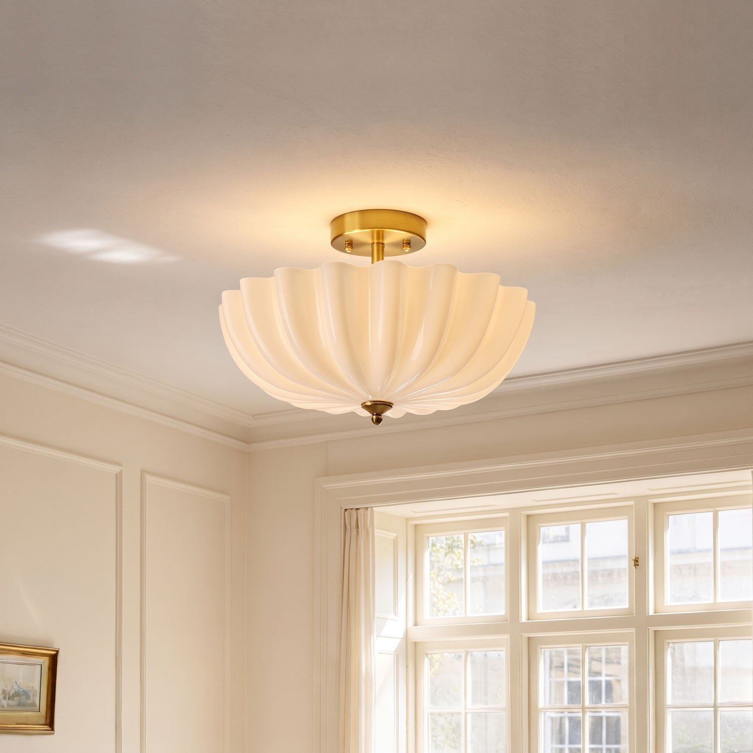 Linnea Scalloped Flush Mount