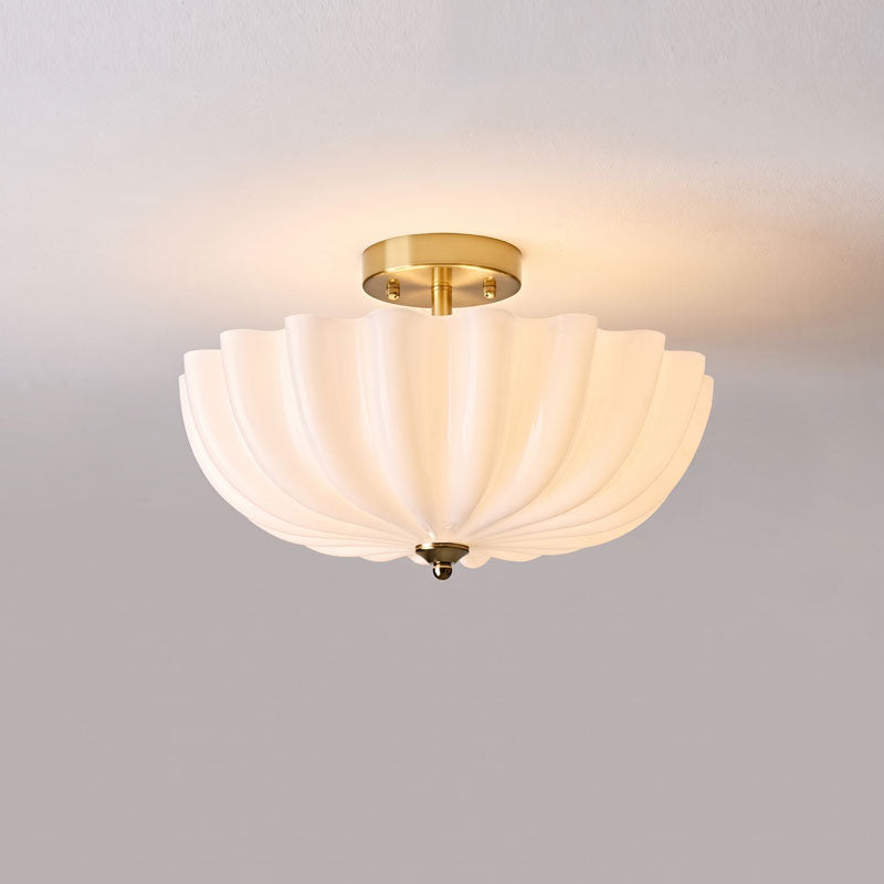 Linnea Scalloped Flush Mount