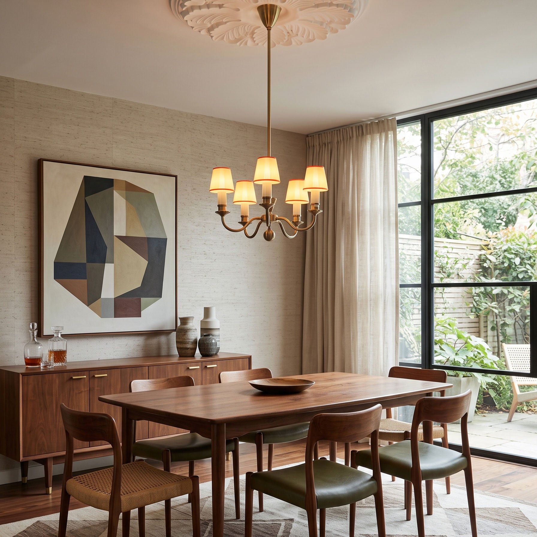 Gentry Opal Shade Chandelier