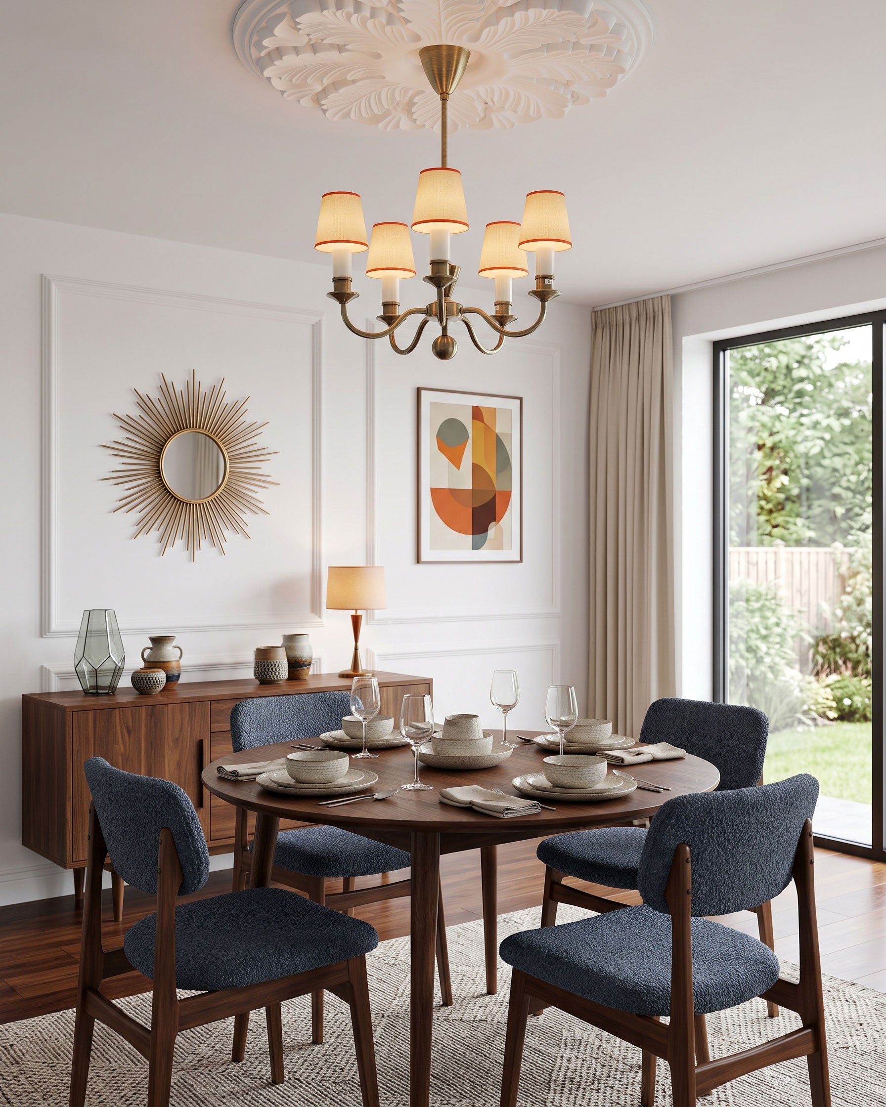 Gentry Opal Shade Chandelier