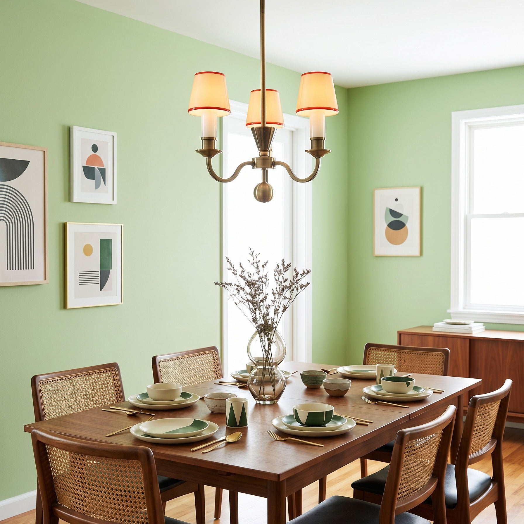 Gentry Opal Shade Chandelier