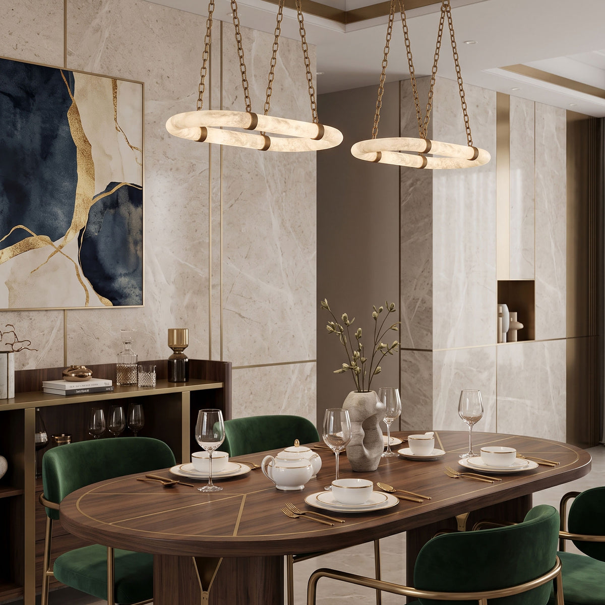 Hadley Floating Alabaster Chandelier