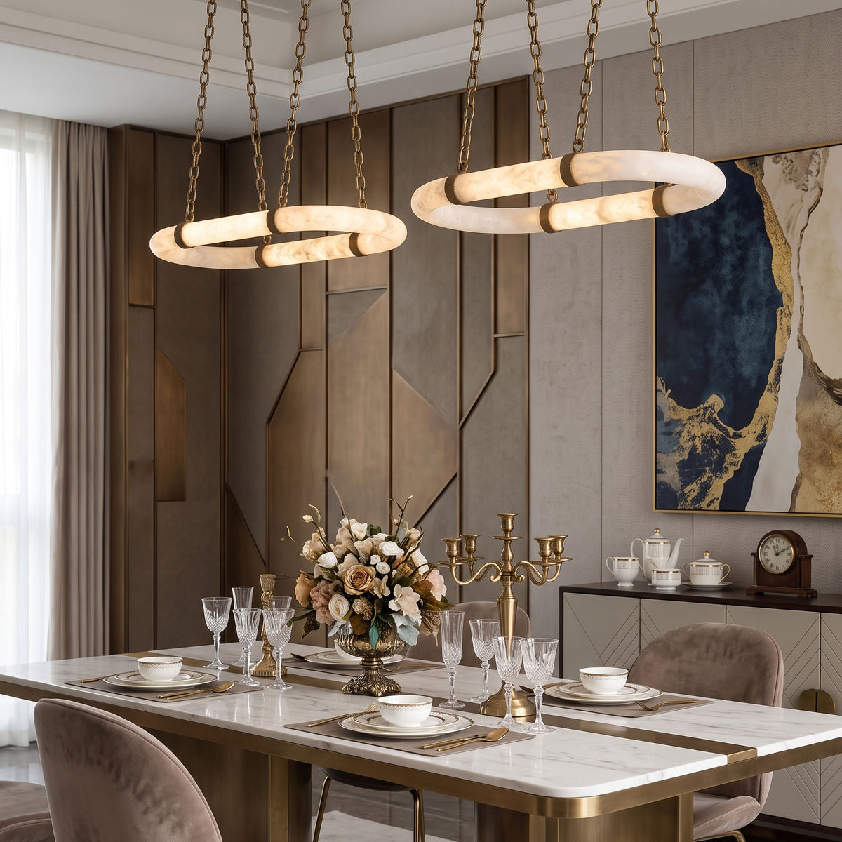 Hadley Floating Alabaster Chandelier