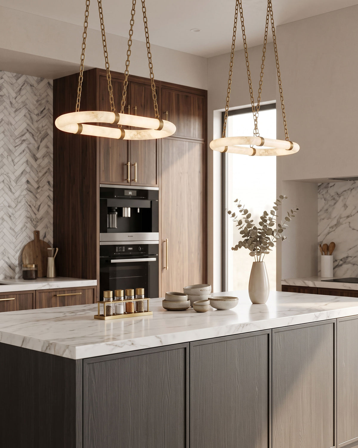 Hadley Floating Alabaster Chandelier