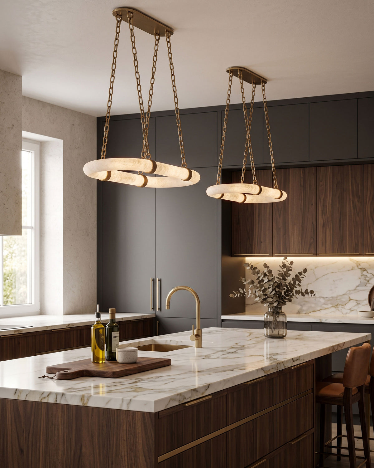 Hadley Floating Alabaster Chandelier