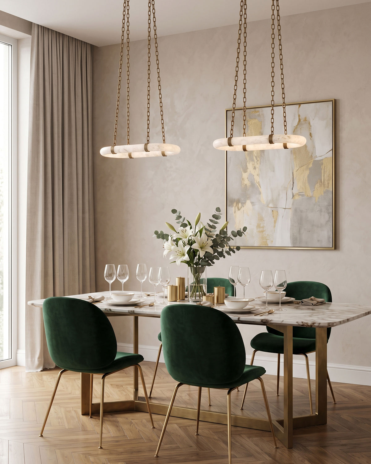 Hadley Floating Alabaster Chandelier