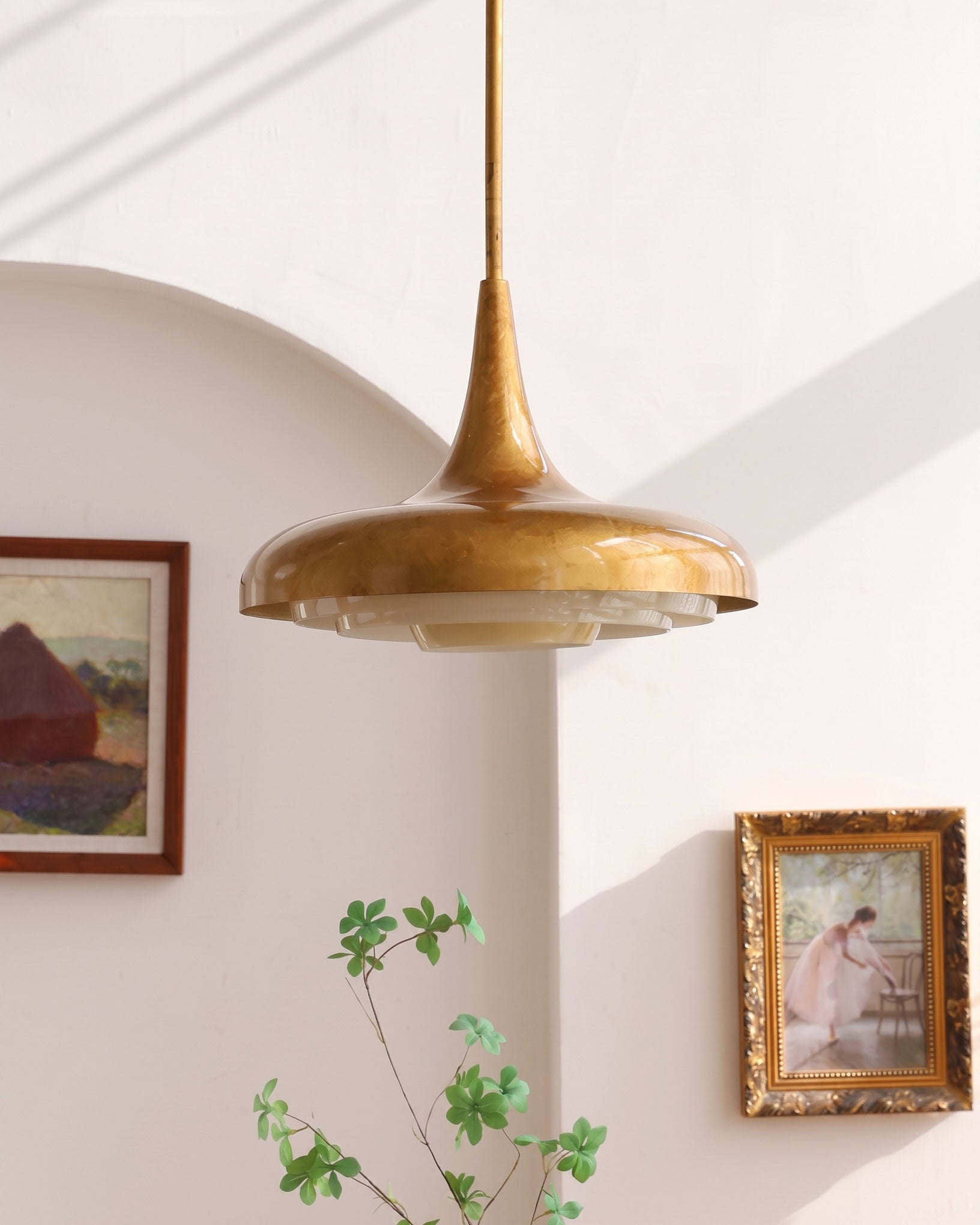 Harlan Opal Tiered Pendant Light