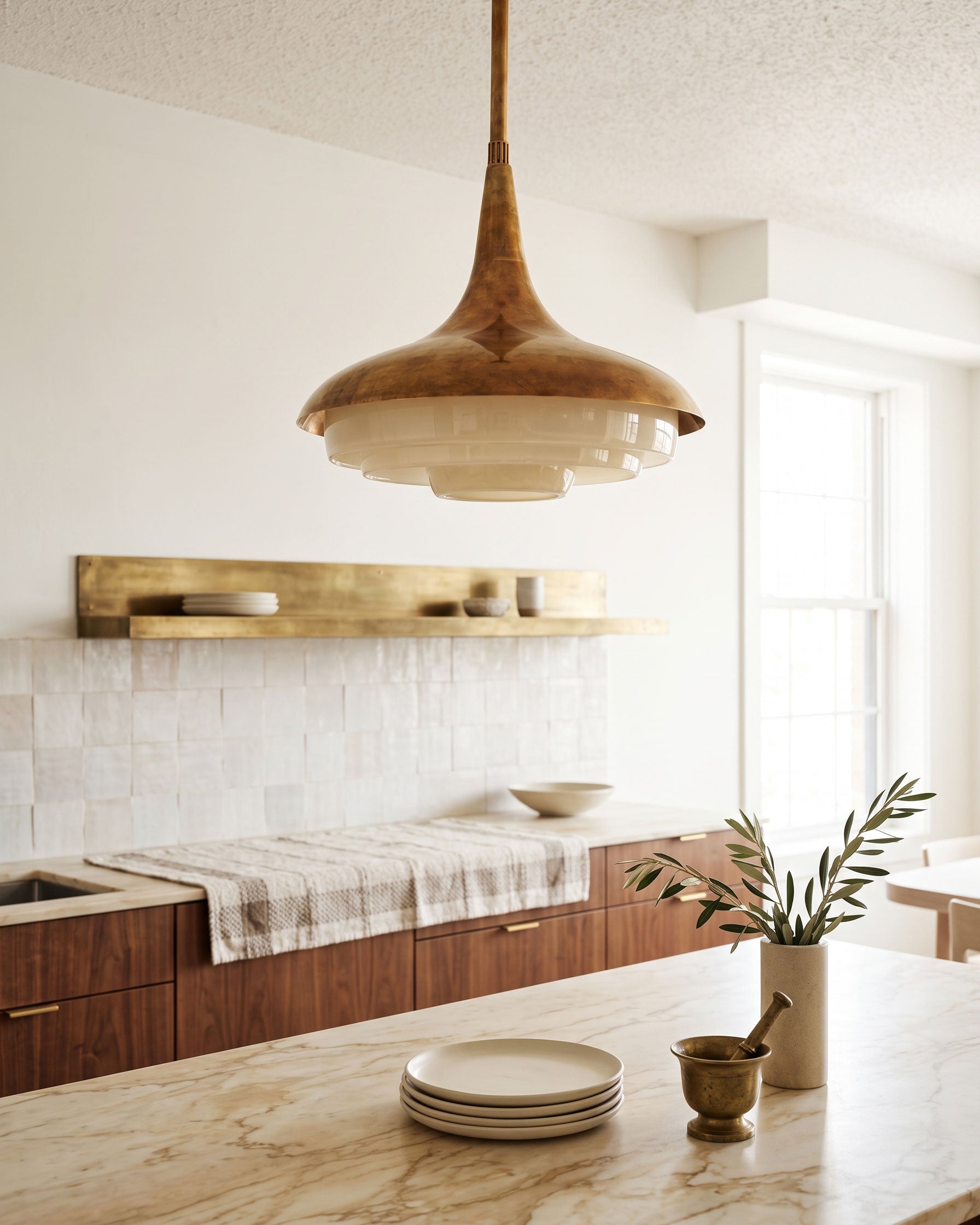 Harlan Opal Tiered Pendant Light