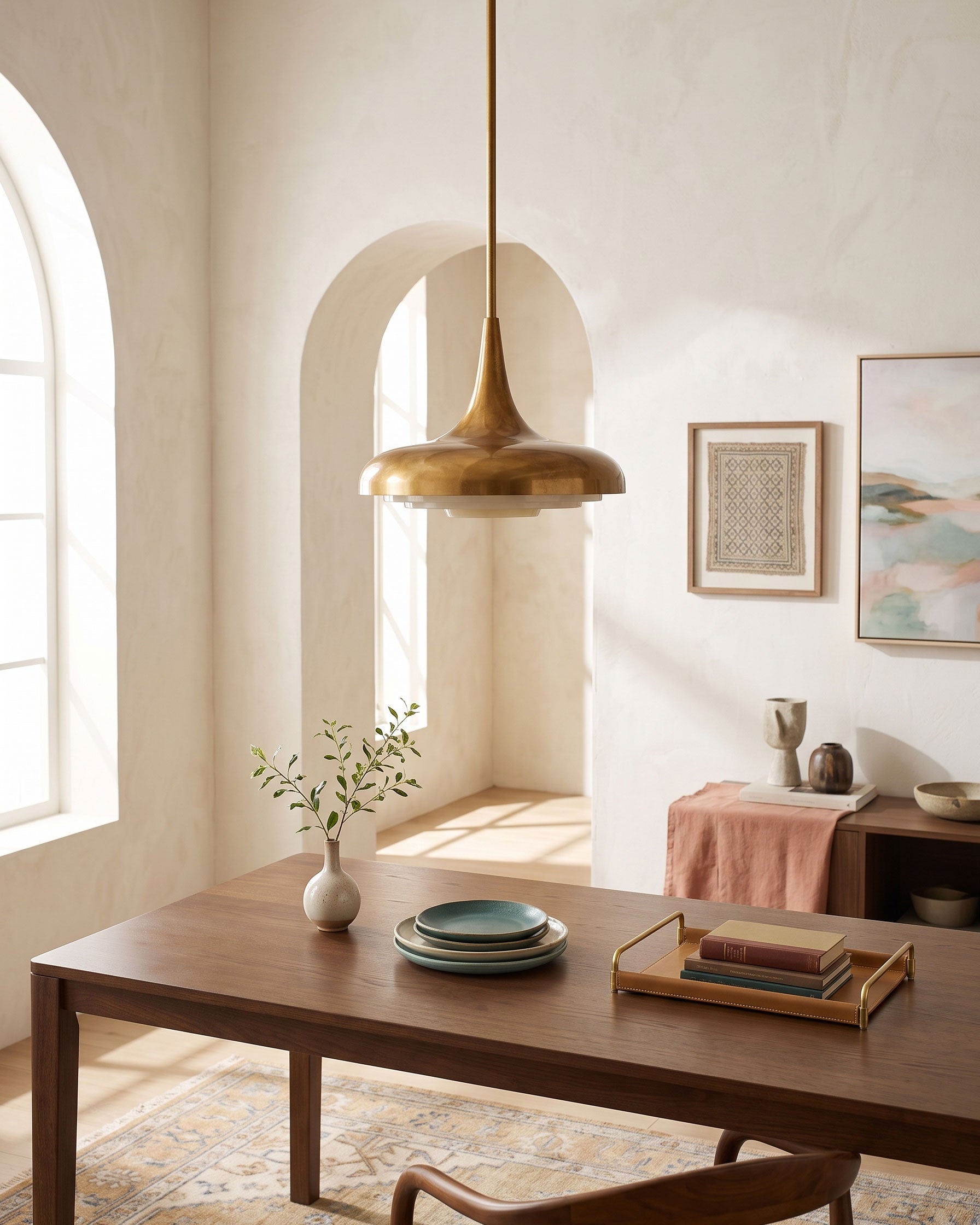 Harlan Opal Tiered Pendant Light