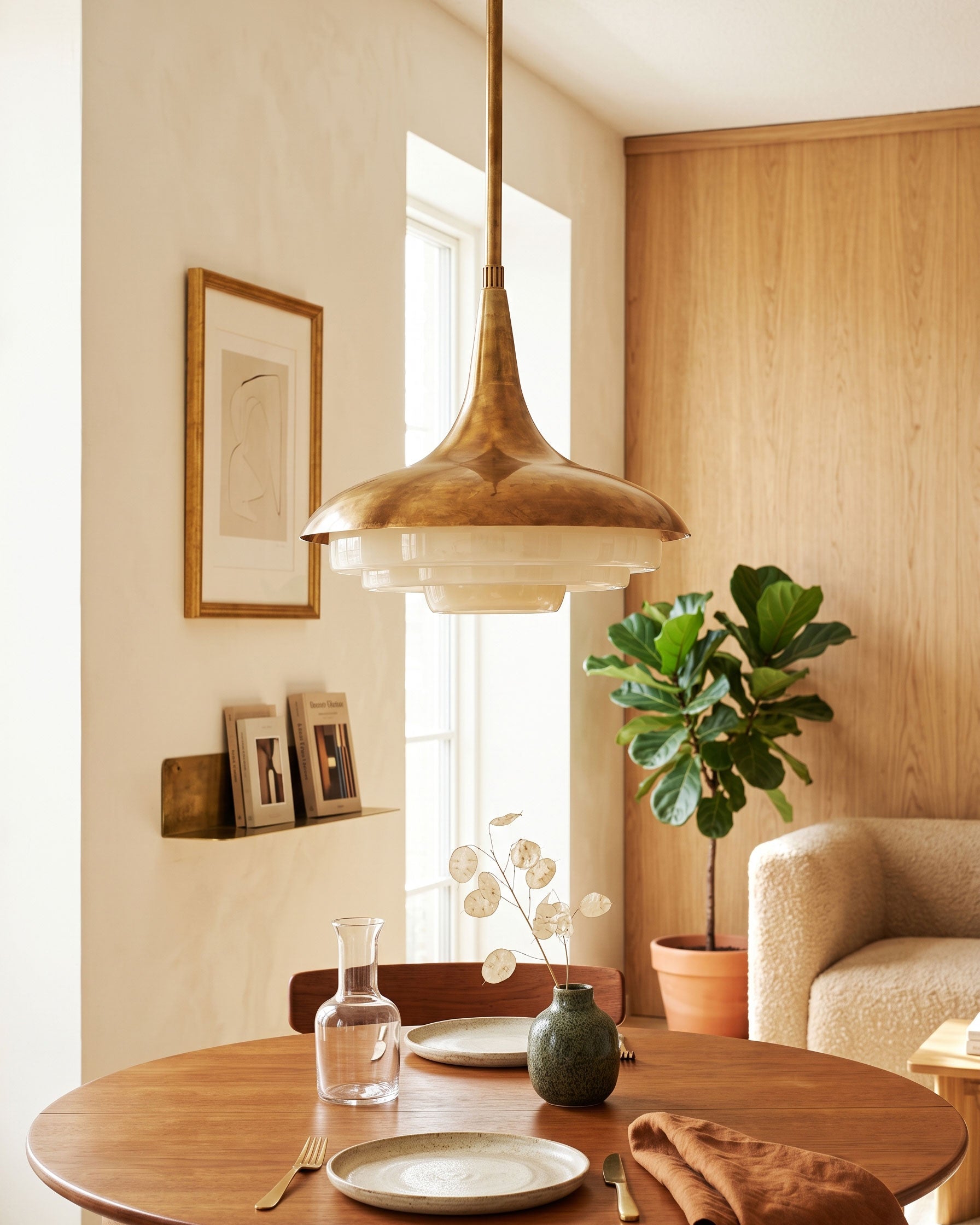 Harlan Opal Tiered Pendant Light