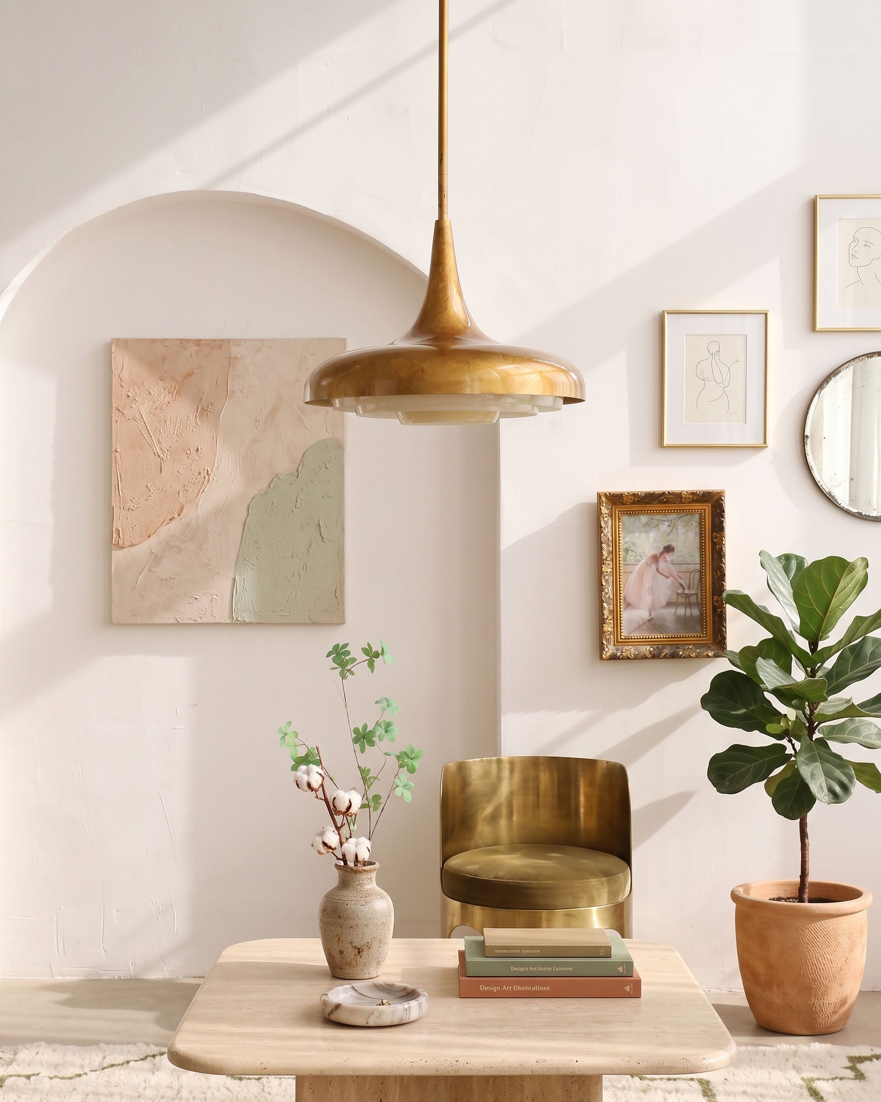 Harlan Opal Tiered Pendant Light