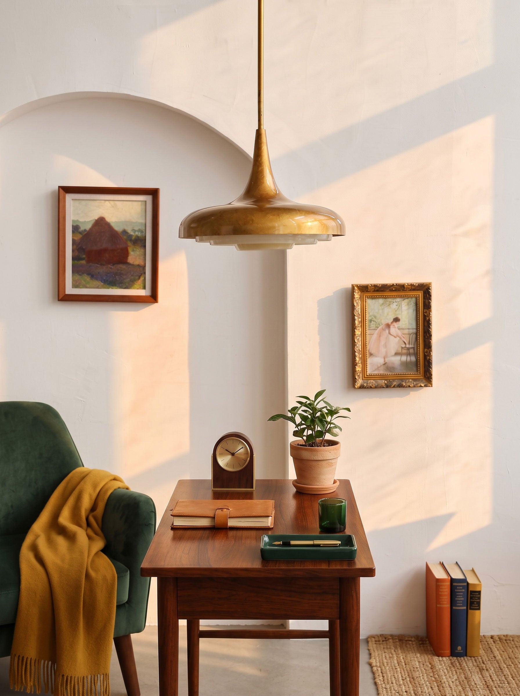Harlan Opal Tiered Pendant Light