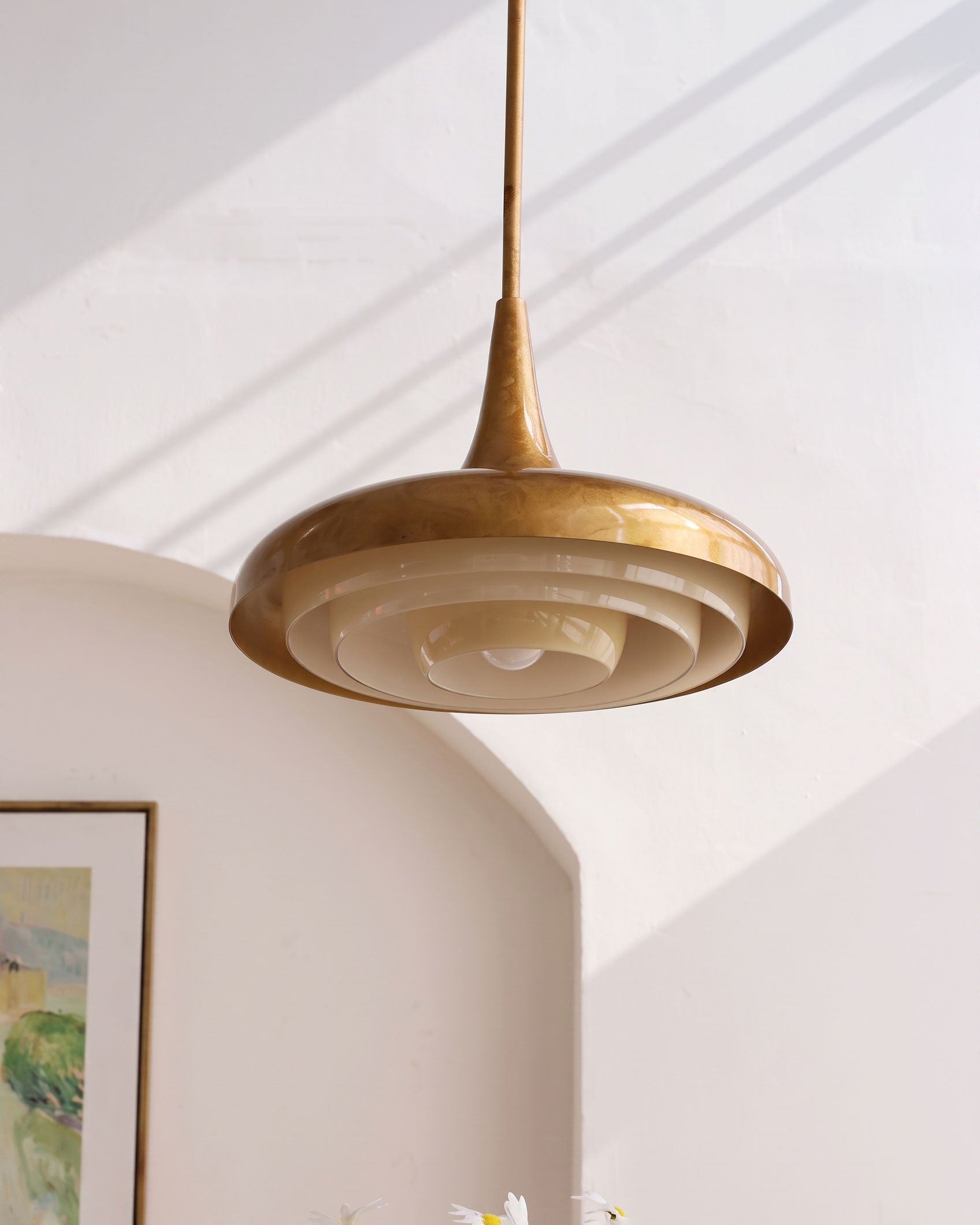 Harlan Opal Tiered Pendant Light