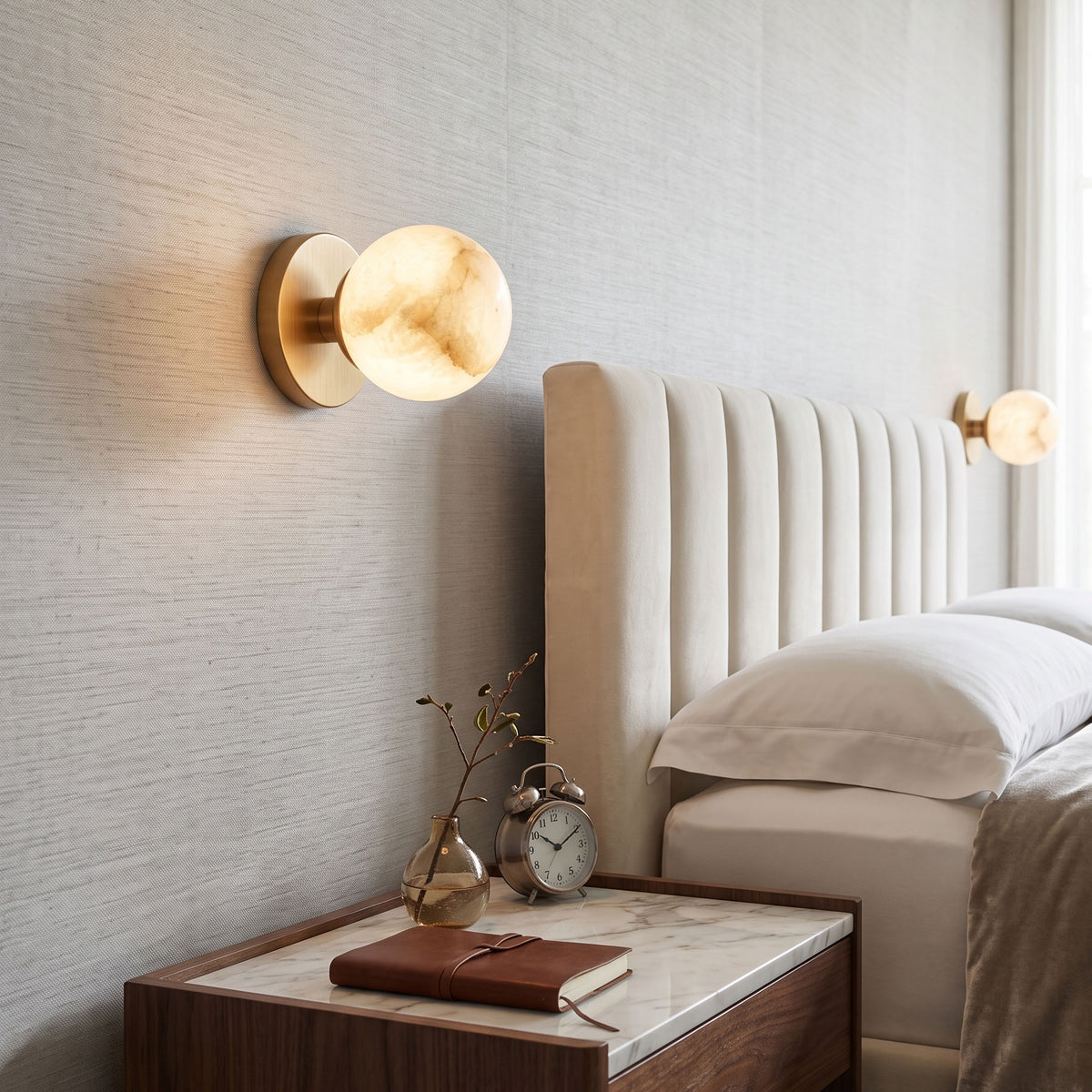 Harris Alabaster Globe Wall Sconce – detail 4