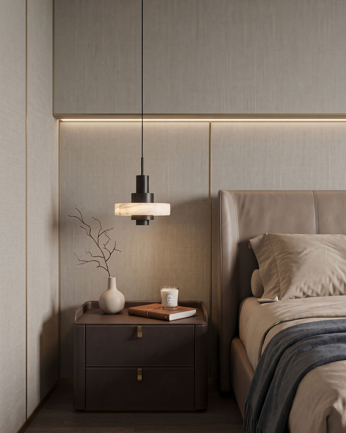 Herbie Alabaster Pendant Light