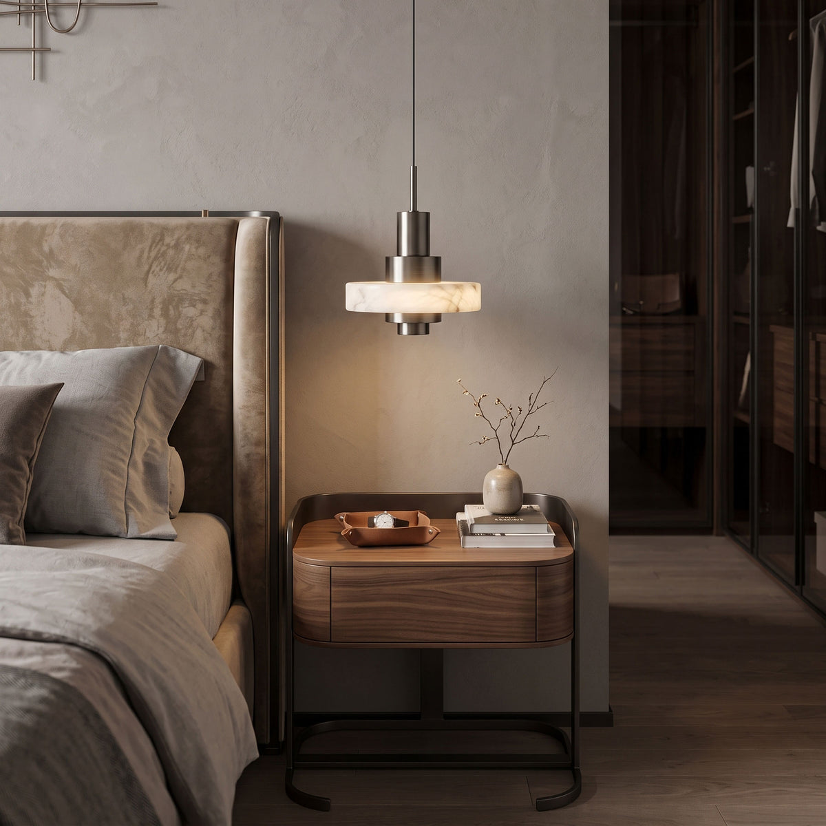 Herbie Alabaster Pendant Light