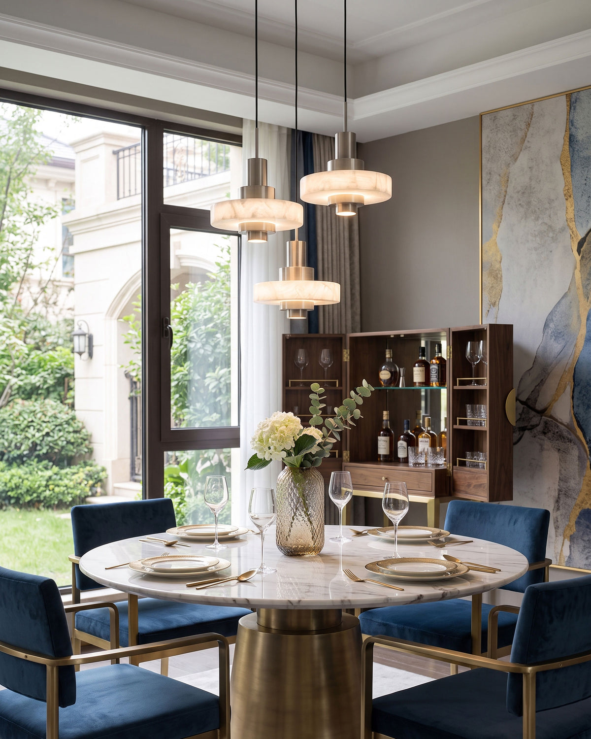 Herbie Alabaster Pendant Light