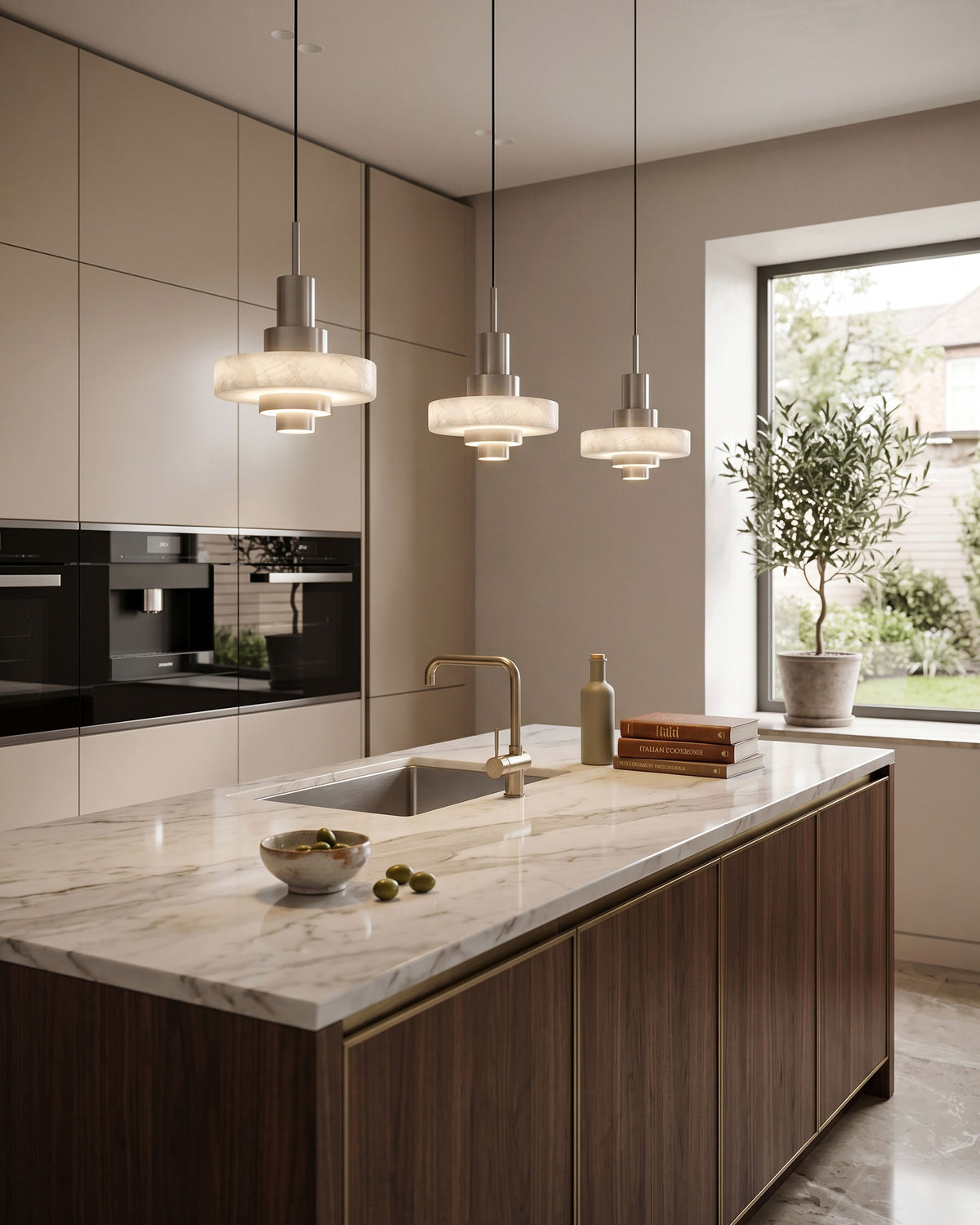 Herbie Alabaster Pendant Light