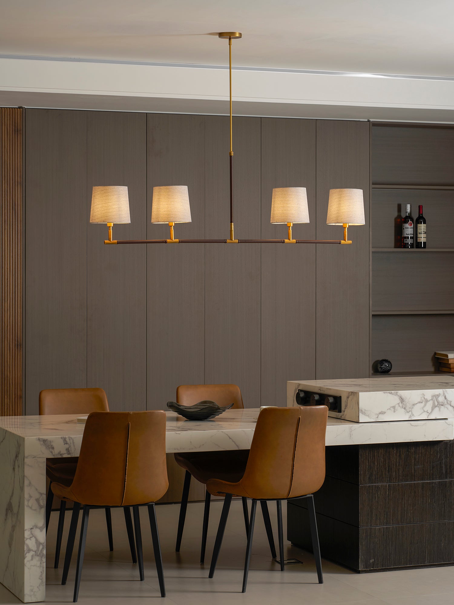 Huxley Linear Fabric Chandelier