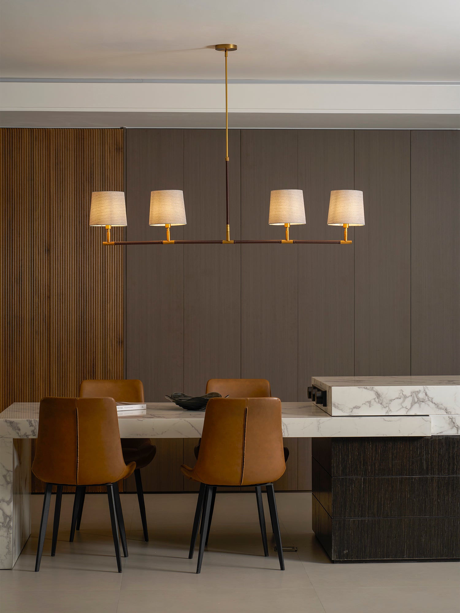 Huxley Linear Fabric Chandelier