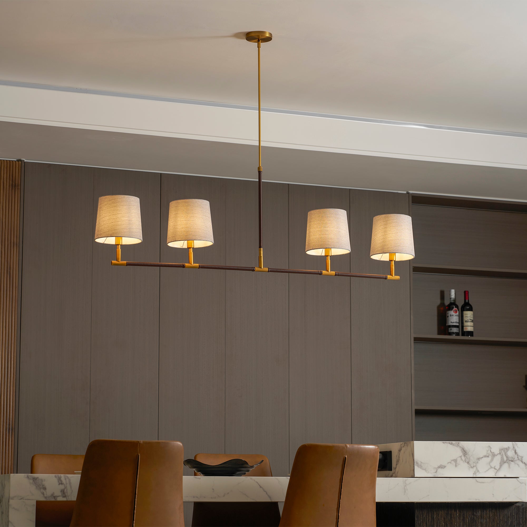 Huxley Linear Fabric Chandelier