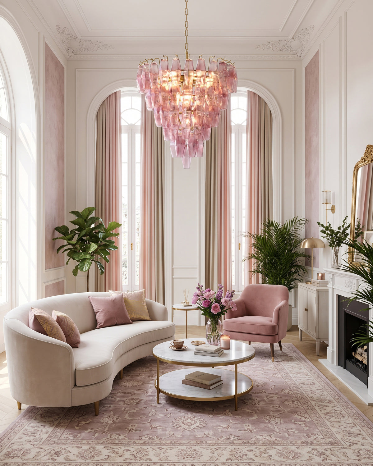 Ilona Cascading Glass Chandelier