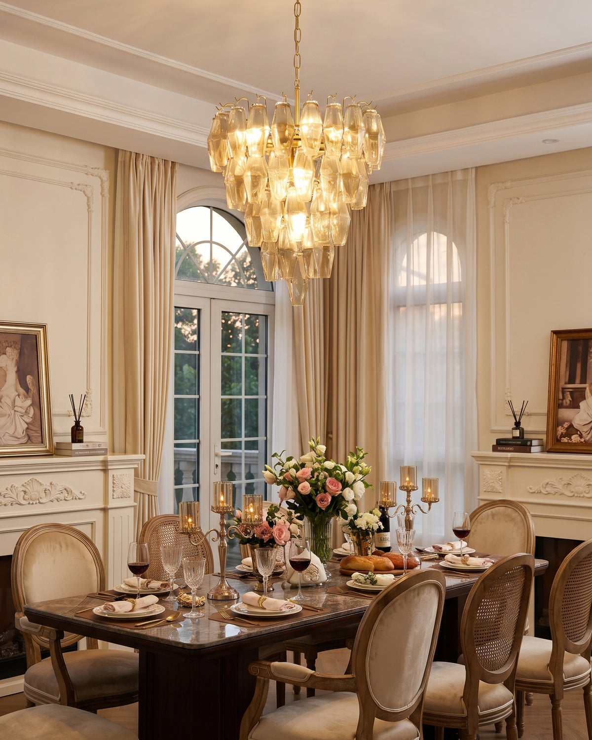 Ilona Cascading Glass Chandelier